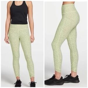 Calia by Carrie Underwood XS Spring Green Confetti Dot High Waisted Leggings